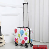 18-Inch Mirror Boarding Luggage, Cartoon Trolleycase ,Abs+Pcfemale Box ,Universal Wheel Small