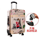 Upgrade Detachable Trolley Case,Universal Wheel Trunk,26"/28"Large Luggage,Pu Waterproof