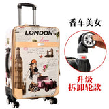 Upgrade Detachable Trolley Case,Universal Wheel Trunk,26"/28"Large Luggage,Pu Waterproof
