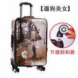 Upgrade Detachable Trolley Case,Universal Wheel Trunk,26"/28"Large Luggage,Pu Waterproof