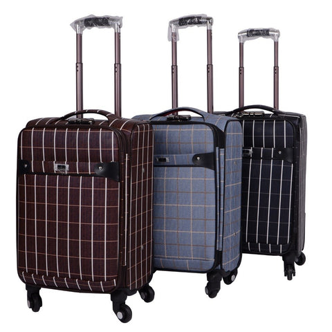 Trolley Case, Universal Wheel Suitcase, Lined Laminated Luggage Bag,High Quality Pu Fabric Large