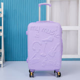 Candy Color Trolley Case,20 Inch Cartoon Boarding Box,Universal Wheel 24 Inch Student Luggage,Trend