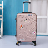 Candy Color Trolley Case,20 Inch Cartoon Boarding Box,Universal Wheel 24 Inch Student Luggage,Trend