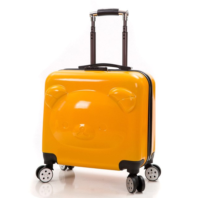 New Abs 18/20Inch Rolling Luggage 3D Cute Suitcase Travel Suitcase With Wheels Custom Laser