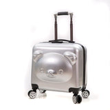 New Abs 18/20Inch Rolling Luggage 3D Cute Suitcase Travel Suitcase With Wheels Custom Laser