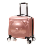 New Abs 18/20Inch Rolling Luggage 3D Cute Suitcase Travel Suitcase With Wheels Custom Laser