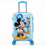 New Unisex Cartoon 16"18"19"20" Rolling Luggage Kids Travel Cartoon Child Trolley Case Climb Stairs