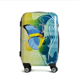 20"24"28 Inches Universal Wheel Case Bag ,Fashion Abs Butterfly Travel Suitcase Spinner Wheels