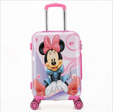 New 20 Inch Cartoon Children Rolling Luggage Kid Suitcase Boy Girl Princess Abs Trolley Case