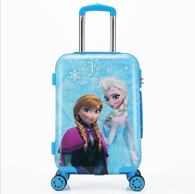 New cartoon kids travel suitcase on wheels,carry on cabin trolley luggage  bag,girls rolling luggage case,children gift,suitcase