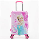 New 20 Inch Cartoon Children Rolling Luggage Kid Suitcase Boy Girl Princess Abs Trolley Case