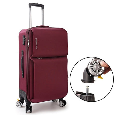 Oxford Trolley Wheeled Suitcase Business Large Travel Bag 20"-26" Luggage Bag Men'S / Women'S