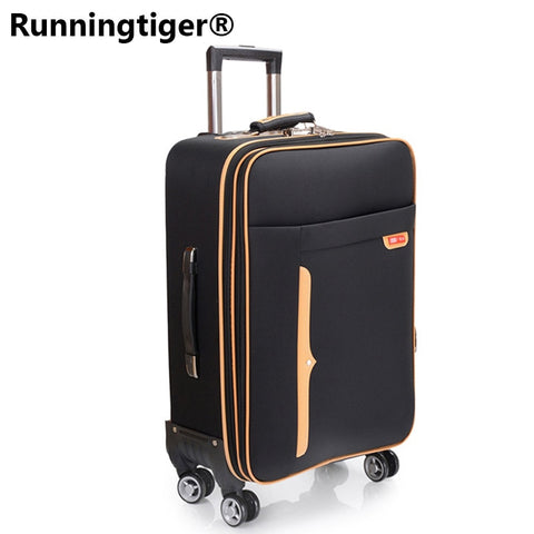 Oxford Trolley Wheeled Suitcase Business Large Travel Bag 20"24" Luggage Bag Men'S / Women'S Canvas