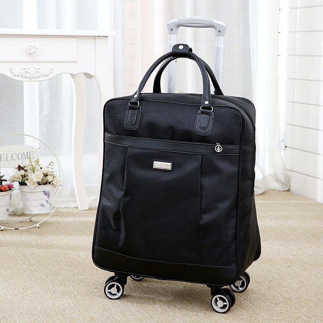 New Hot Fashion Women Brand Casual Stripes Case Rolling Rolling Luggage Trolley Luggage Trolley