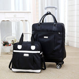 New Hot Fashion Women Brand Casual Stripes Case Rolling Rolling Luggage Trolley Luggage Trolley