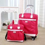 New Hot Fashion Women Brand Casual Stripes Case Rolling Rolling Luggage Trolley Luggage Trolley