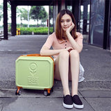 Small Universal Wheels Travel Luggage Bag Female 16 Trolley Luggage Mini Password Box,Korea Fashion