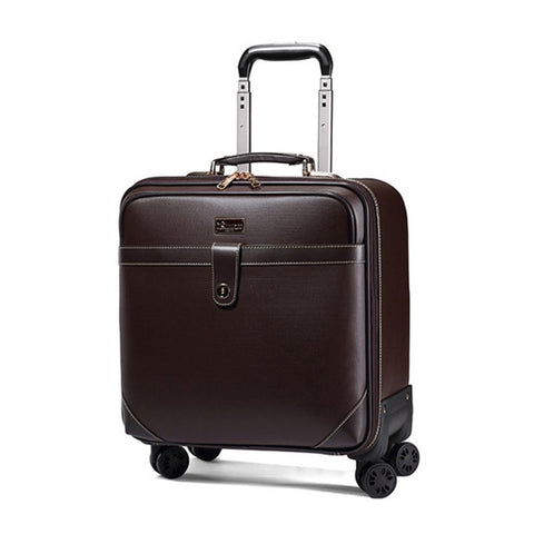 Retro Travel Suitcase Rolling Spinner Luggage Women Trolley Case 24Inch Wheels Man 20Inch Box Pvc