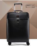 Retro Travel Suitcase Rolling Spinner Luggage Women Trolley Case 24Inch Wheels Man 20Inch Box Pvc
