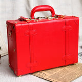Lovely Girl Pu Trolley Luggage Suitcase Korea Fashion Style Vintage Luggage Travel Bag Small