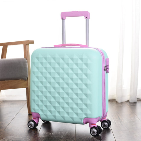 Wholesale!18Inches High Quality Abs Hardside Travel Luggage Bag On Universal Wheels For