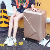 Wholesale!14 20Inches Abs Hardside Lovely Color Case Travel Luggage On Universal Wheels For Young
