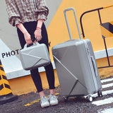 Wholesale!14 20Inches Abs Hardside Lovely Color Case Travel Luggage On Universal Wheels For Young