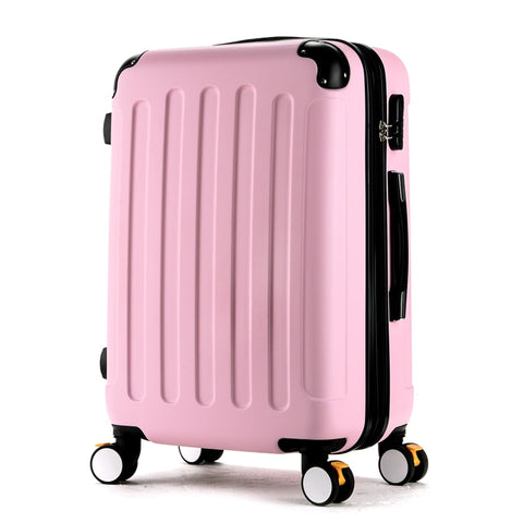 Wholesale!High Quality 20Inches Candy Color Abs Pc Travel Luggage Bags On Brake Universal
