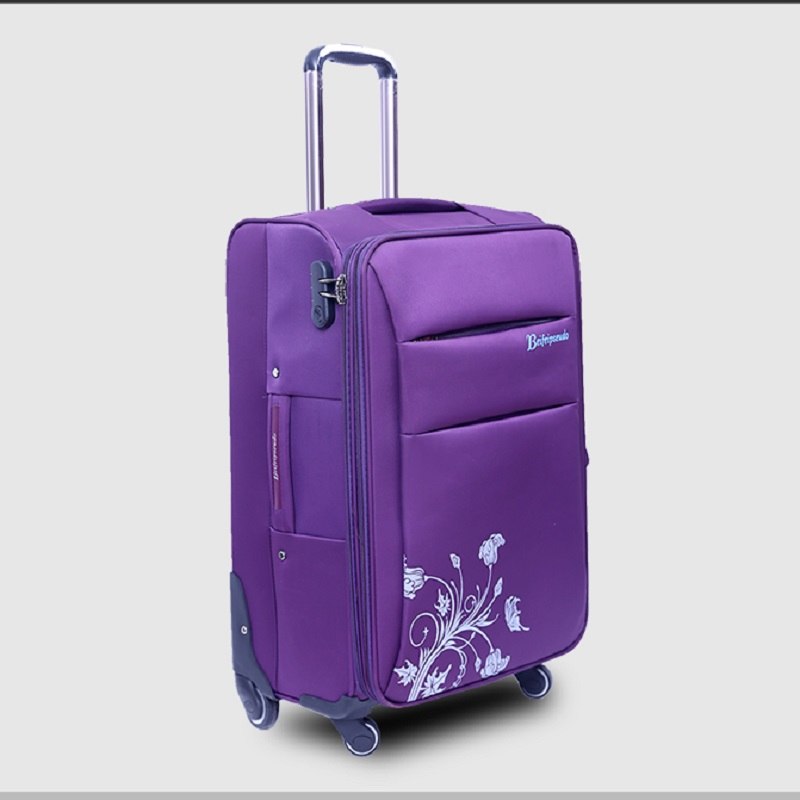 Universal Wheels Trolley Luggage 20 Inches Luggage Oxford Fabric Luggage Cloth Box Soft Box Red