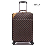 Rolling Luggage Set Travel Suitcase Bag With Handbag,Wheels Carry-On,Pvc Leather Spinner Women