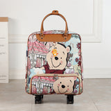 Women Cute Wheeled Trolleys Bag Suitcase  For Hand Luggage Travel Carry On Luggage With Wheels Free