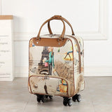 Women Cute Wheeled Trolleys Bag Suitcase  For Hand Luggage Travel Carry On Luggage With Wheels Free