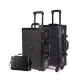 Retro Rolling Luggage Set Spinner Women Trolley Case 24Inch Travel Suitcase Set Wheels 20 Inch Pu