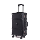 Retro Rolling Luggage Set Spinner Women Trolley Case 24Inch Travel Suitcase Set Wheels 20 Inch Pu