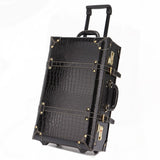Retro Suitcase Set Red Trolley Case Female Cosmetic Suitcase Universal Wheel Dowry Box Bride