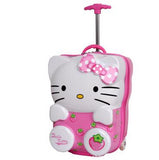New Cute Children'S Carry-Ons  Spinner Suitcase 3D Cartoon Girls  Trolley Case Hello Kitty