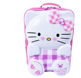 New Cute Children'S Carry-Ons  Spinner Suitcase 3D Cartoon Girls  Trolley Case Hello Kitty