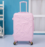 Travel Bag Universal Wheel Trolley Bag Female Small Fresh Personality Luggage 20 "24"Cute Trolley
