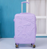 Travel Bag Universal Wheel Trolley Bag Female Small Fresh Personality Luggage 20 "24"Cute Trolley
