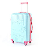 Hello Kitty Travel Suitcase Set With Wheel Rolling Luggage Spinner Trolley Case Woman Cosmetic Case