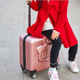 Child'S Rolling Luggage Bag, Kids Cabin Suitcase,Student'S Cartoon Travel Box, Children'S Gift