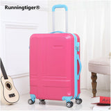 Rolling Luggage Spinner Wheels 24 Inch Suitcase Trolley Men Abs+Pc Travel Bag Trunk Student