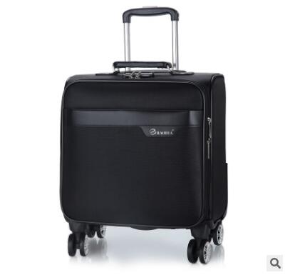 18 Inch Men Spinner Suitcase For Men Travel Trolley Suitcase Pu Travel Rolling Baggage Bag On