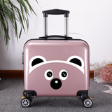 Unisex 2Pcs Carry On Travel Suitcase Women Laptop Luggage Stripe Pattern Small Luggage 18 Inch