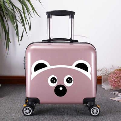 Unisex 2Pcs Carry On Travel Suitcase Women Laptop Luggage Stripe Pattern Small Luggage 18 Inch