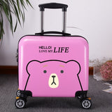 Unisex 2Pcs Carry On Travel Suitcase Women Laptop Luggage Stripe Pattern Small Luggage 18 Inch