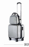 Unisex 2Pcs Carry On Travel Suitcase Women Laptop Luggage Stripe Pattern Small Luggage 18 Inch
