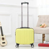 Unisex Abs+Pc Carry On Travel Suitcase Women Laptop Luggage Stripe Pattern Small Luggage 18 Inch