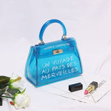 Clear Transparent Pvc Shoulder Bags Women Candy Color Women Jelly Bags Purse Solid Color Handbags