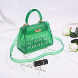 Clear Transparent Pvc Shoulder Bags Women Candy Color Women Jelly Bags Purse Solid Color Handbags
